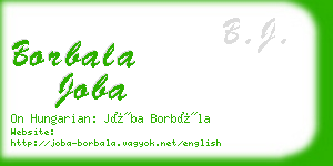 borbala joba business card